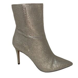 BP Heeled Boots Silver Sequin Cowboy Western Size 10